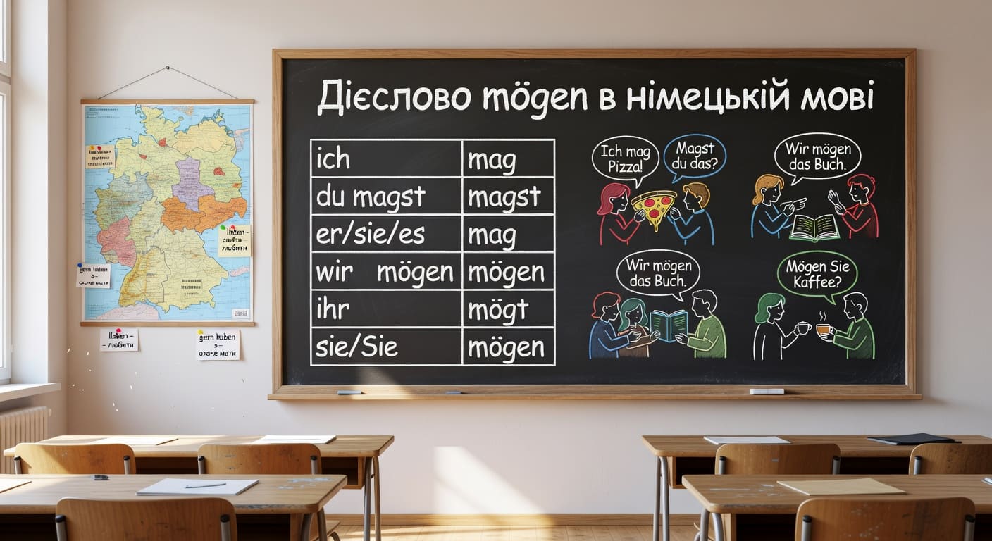 Дієслово mögen в німецькій мові: симпатії, уподобання та можливість